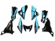 2013-2018 Kawasaki Z800 Motorcycle Fairings - Light Blue Glossy Black