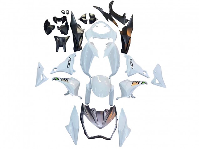 2013-2018 Kawasaki Z800 Motorcycle Fairings - White Green Silver Black