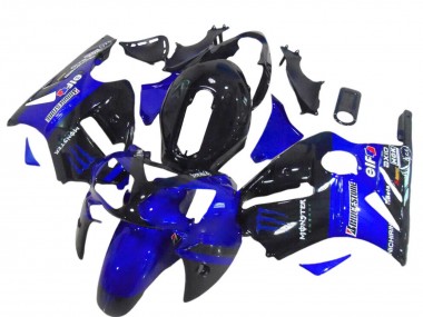 Shop 2000-2001 Kawasaki ZX12R Motorcycle Fairings - Glossy Black Blue Monster