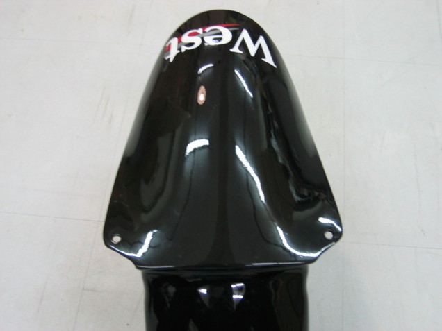2000-2001 Kawasaki ZX9R Motorcycle Fairings - Glossy Black White West