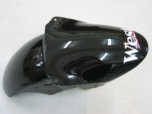 2000-2001 Kawasaki ZX9R Motorcycle Fairings - Glossy Black White West