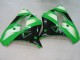 2000-2001 Kawasaki ZX9R Motorcycle Fairings - Green Silver Black
