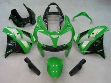 Shop 2000-2001 Kawasaki ZX9R Motorcycle Fairings - Green Silver Black