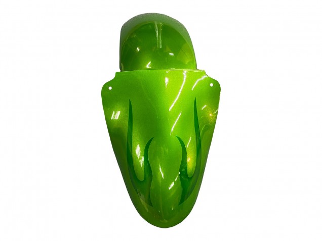 2000-2001 Kawasaki ZX9R Motorcycle Fairings - Green Flame