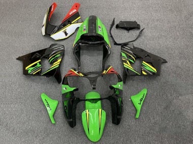 Shop 2000-2001 Kawasaki ZX9R Motorcycle Fairings - Green Orange Black