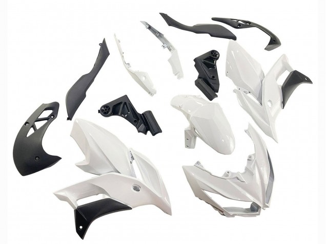 2015-2021 Kawasaki Versys 650 Motorcycle Fairings - White Matte Black