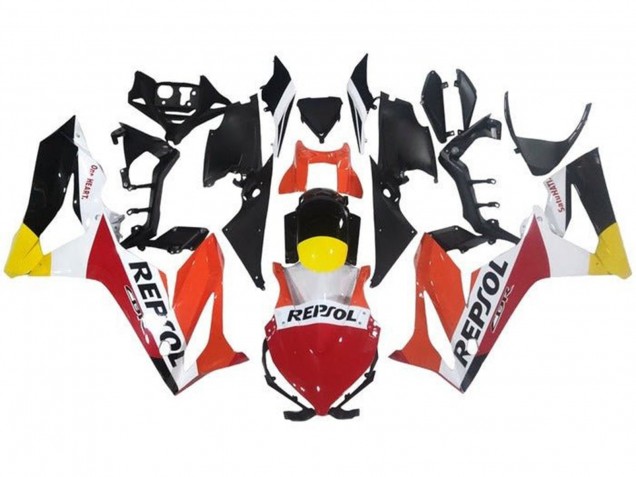 2019-2020 Honda CBR650R Motorcycle Fairings - Orange White Red Yellow Glossy Black Repsol