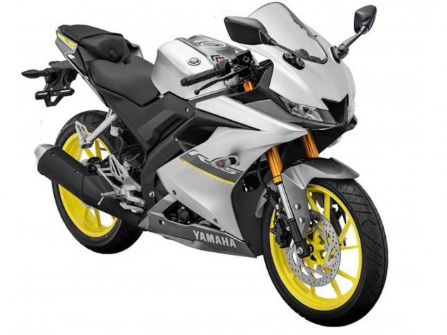 2018-2024 Yamaha YZF R15 Motorcycle Fairings - Matte Silver Yellow