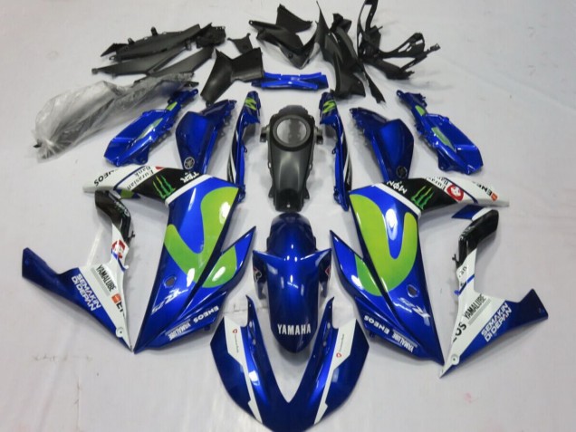 2015-2018 Yamaha YZF R3/R25 Motorcycle Fairings - Blue White Black Green Monster