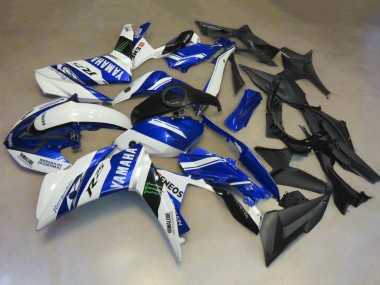 Shop 2015-2018 Yamaha YZF R3/R25 Motorcycle Fairings - White Blue Yamalube ENEOS Monster