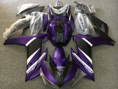 Shop 2015-2018 Yamaha YZF R3/R25 Motorcycle Fairings - White Purple Matte Black