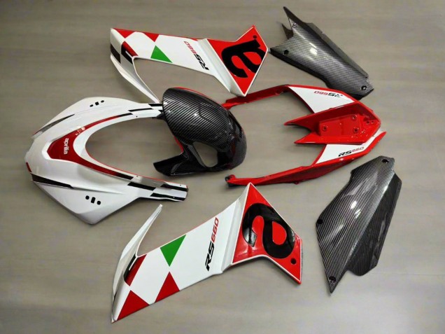 2020-2024 Aprilia RS660 Motorcycle Fairings - White Red Black Carbon Fiber Green