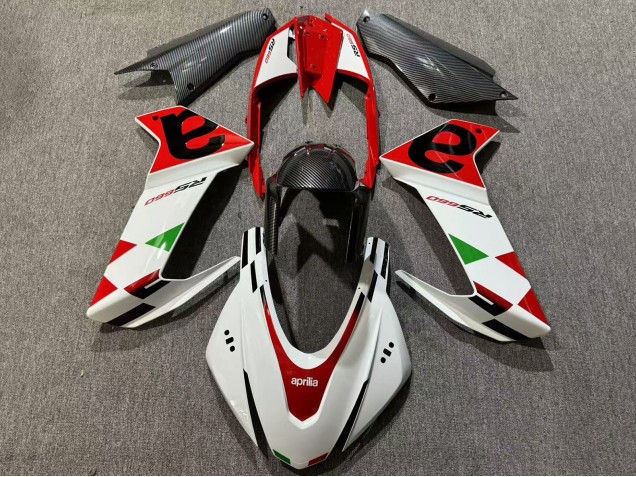 2020-2024 Aprilia RS660 Motorcycle Fairings - White Red Black Carbon Fiber Green