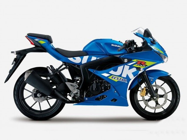 2017-2025 Suzuki GSXR125 Motorcycle Fairings - Blue Yellow Ecstar