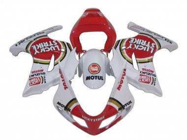 Shop 2003-2013 Suzuki SV650 Motorcycle Fairings - White Red Lucky Strike