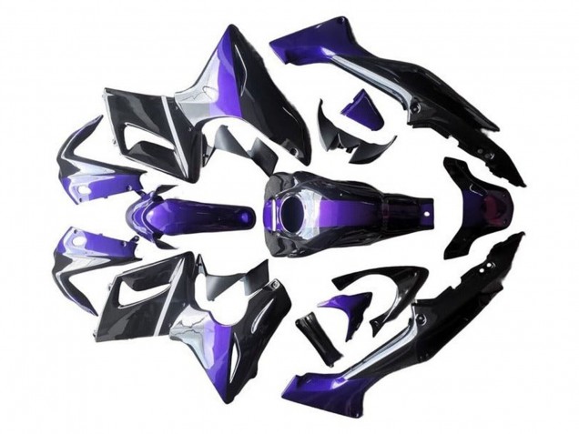 2002-2006 Honda CBR125R Motorcycle Fairings - Silver Purple Glossy Black