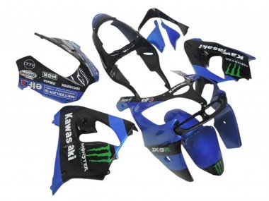 Shop 2000-2001 Kawasaki ZX9R Motorcycle Fairings - Blue Black Green Monster