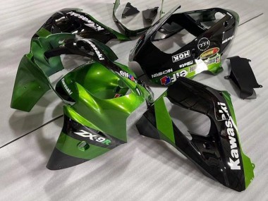Shop 2002-2003 Kawasaki ZX9R Motorcycle Fairings - Green Black Elf