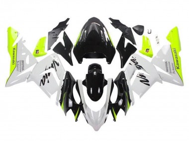 Shop 2004-2005 Kawasaki ZX10R Motorcycle Fairings - White Black Neon Yellow