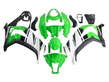 Shop 2011-2015 Kawasaki ZX10R Motorcycle Fairings - Green White Black Stripe