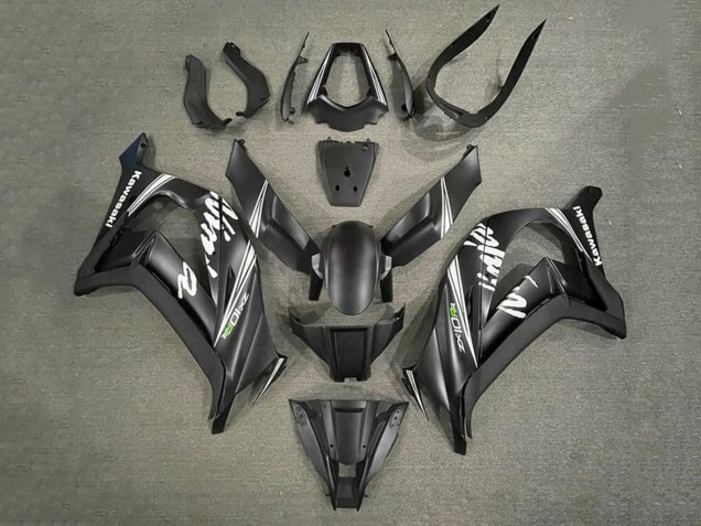2011-2015 Kawasaki ZX10R Motorcycle Fairings - Matte Black White