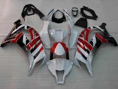 Shop 2011-2015 Kawasaki ZX10R Motorcycle Fairings - White Red Black Stripe