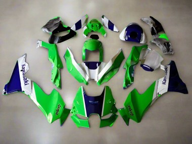 Shop 2021-2025 Kawasaki ZX10R Motorcycle Fairings - Green White Blue