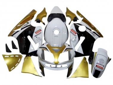 Shop 2000-2001 Kawasaki ZX12R Motorcycle Fairings - White Gold Black