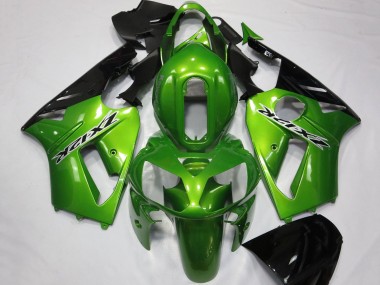 Shop 2002-2006 Kawasaki ZX12R Motorcycle Fairings - Green Glossy Black