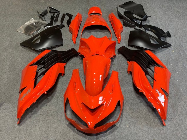 2006-2011 Kawasaki ZX14R ZZR1400 Motorcycle Fairings - Red Matte Black