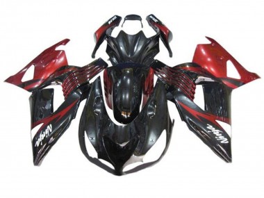 Shop 2006-2011 Kawasaki ZX14R ZZR1400 Motorcycle Fairings - Red Glossy Black White Decal