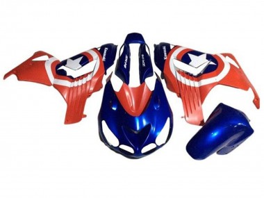 Shop 2006-2011 Kawasaki ZX14R ZZR1400 Motorcycle Fairings - Blue Red White Star Captain America