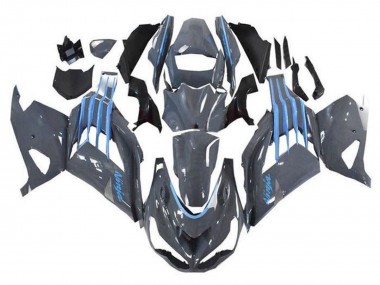 Shop 2012-2024 Kawasaki ZX14R ZZR1400 Motorcycle Fairings - Nardo Grey Blue