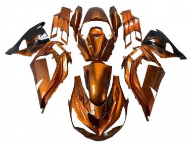 Shop 2012-2024 Kawasaki ZX14R ZZR1400 Motorcycle Fairings - Rust Orange Flame