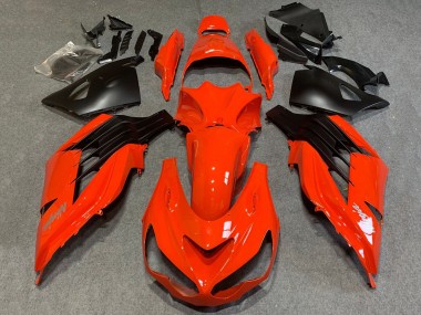 Shop 2012-2024 Kawasaki ZX14R ZZR1400 Motorcycle Fairings - Red Matte Black