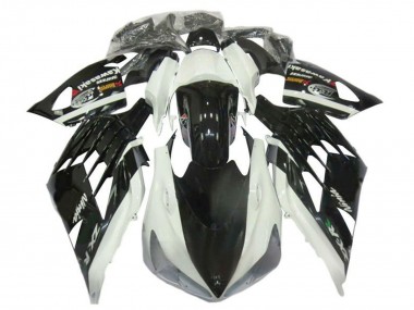 Shop 2012-2024 Kawasaki ZX14R ZZR1400 Motorcycle Fairings - White Black