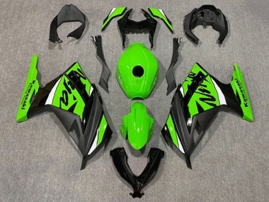 Shop 2013-2024 Kawasaki EX300 Motorcycle Fairings - Green White Black