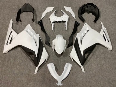 Shop 2013-2024 Kawasaki EX300 Motorcycle Fairings - Pearl White Black