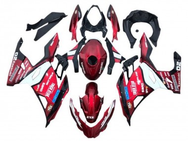 Shop 2018-2024 Kawasaki Ninja 400 Motorcycle Fairings - Red Blue White Trick Star Bridgestone