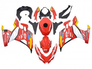 Shop 2018-2024 Kawasaki Ninja 400 Motorcycle Fairings - Red White Yellow Black Trick Star Bridgestone
