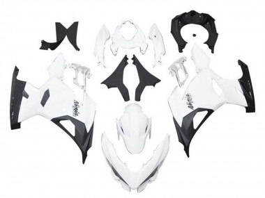 Shop 2018-2024 Kawasaki Ninja 400 Motorcycle Fairings - White Black