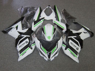 Shop 2018-2024 Kawasaki Ninja 400 Motorcycle Fairings - White Green Black Trick Star
