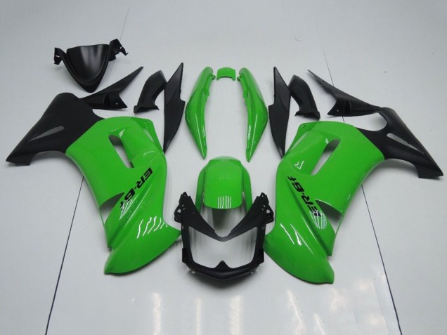 2006-2008 Kawasaki Ninja 650 EX650 Motorcycle Fairings - Green Black