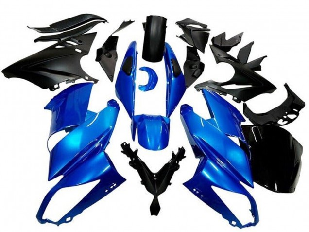 2009-2011 Kawasaki Ninja 650 EX650 Motorcycle Fairings - Blue Matte Black