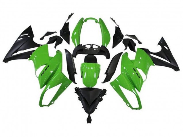 2009-2011 Kawasaki Ninja 650 EX650 Motorcycle Fairings - Green Matte Black