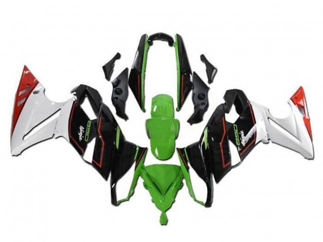 2009-2011 Kawasaki Ninja 650 EX650 Motorcycle Fairings - Green Black White Red