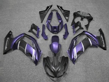 Shop 2012-2016 Kawasaki Ninja 650 EX650 Motorcycle Fairings - Purple Silver Matte Black