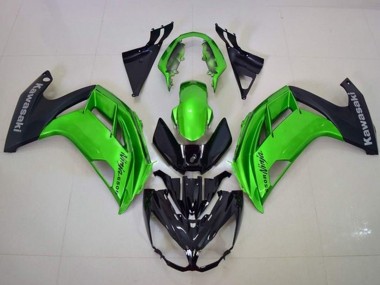 Shop 2012-2016 Kawasaki Ninja 650 EX650 Motorcycle Fairings - Green Matte Black