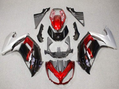 Shop 2012-2016 Kawasaki Ninja 650 EX650 Motorcycle Fairings - Silver Red Glossy Black