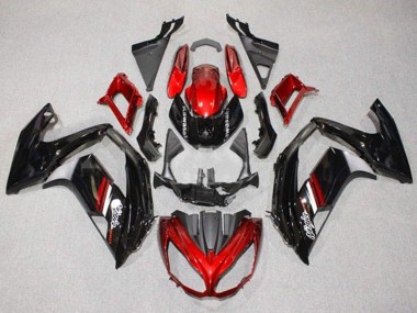Shop 2012-2016 Kawasaki Ninja 650 EX650 Motorcycle Fairings - Red Glossy Black